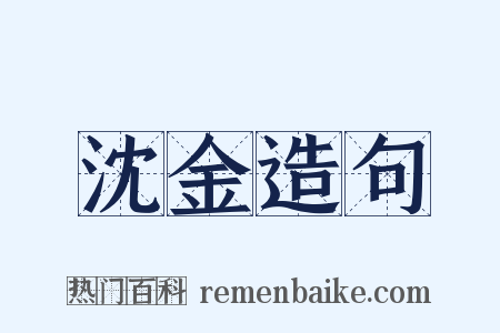 沈金造句是什么意思的图片